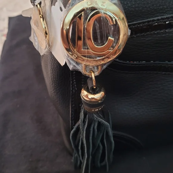 Liz Couture Sophia black leather handbag